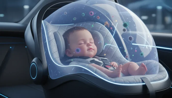 Babyhillsthailand a cinematic 3d render showing an adorable baby