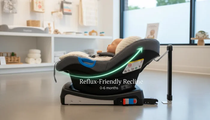 เด็กชอบสำลักนั่งคาร์ซีท : ปรับท่านั่งและมุมเอนที่ปลอดภัย 2 เด็กชอบสำลักนั่งคาร์ซีท