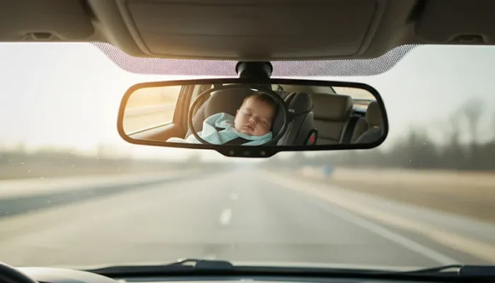 มองคาร์ซีทจากกระจกสะท้อนภาพที่จำเป็นหรือไม่