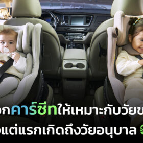 ตัวอย่างคาร์ซีทสำหรับเด็กตั้งแต่แรกเกิดถึงวัยอนุบาลที่ช่วยเพิ่มความปลอดภัยในการเดินทางด้วยรถยนต์